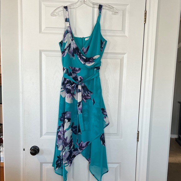 Ricki's Dresses & Skirts - Ricki's Teal and Purple Floral Asymmetrical Dress